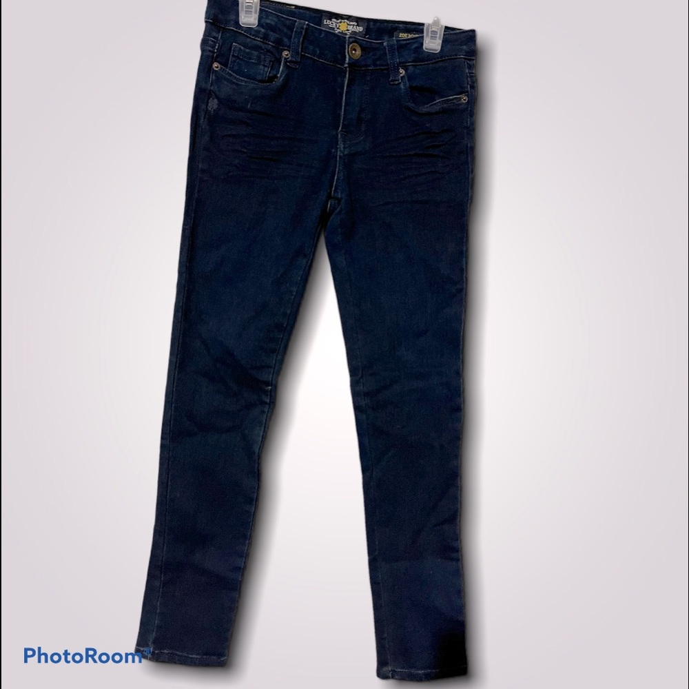 GIRLS-“LUCKY BRAND” JEANS/ZOE JEGGING STRETCHY(2% Spandex) Dk.Blue Wash-Size 12